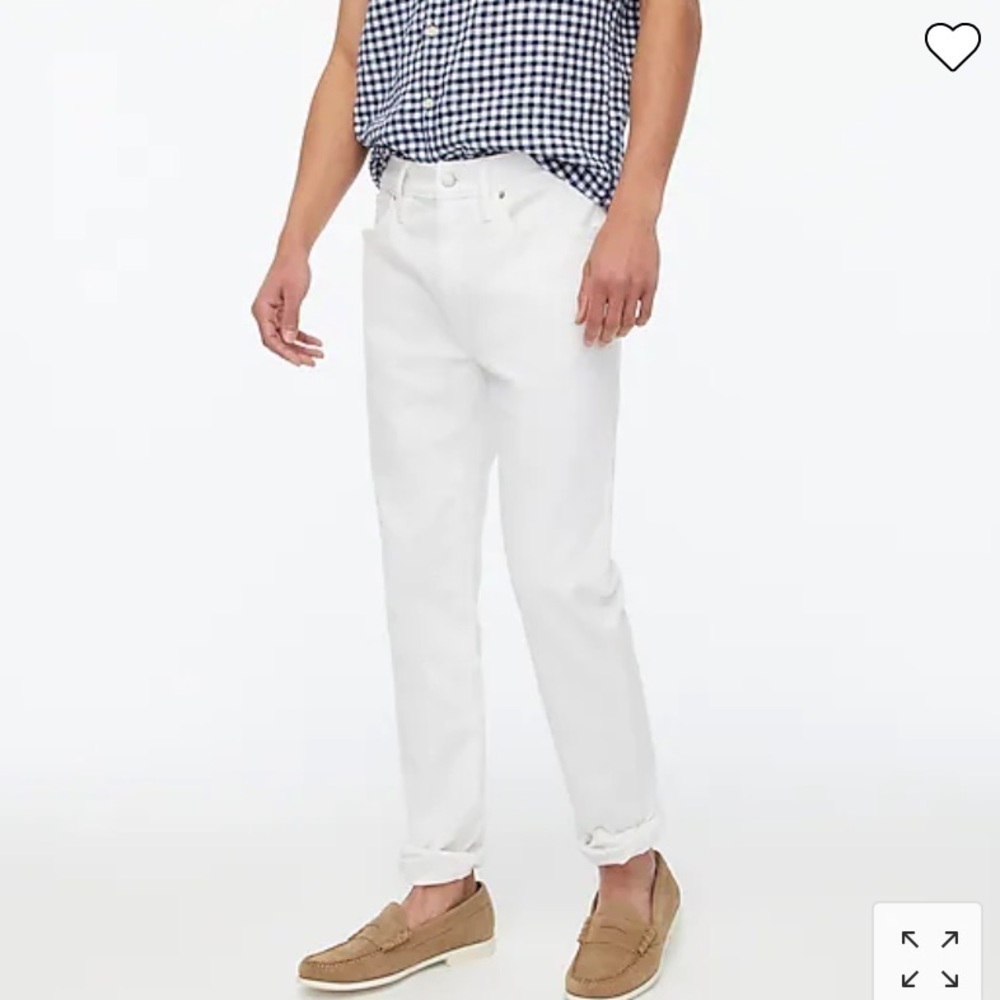 J Crew Factory Slim-fit flex jean in white AY186